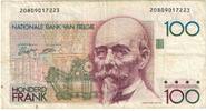 Belgien 100 Francs Geldschein, KM:142a, S -