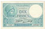 Frankreich 10 Francs Minerve, J.67043, VZ, Fayette:6.16, KM:73d -