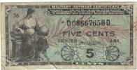 Vereinigte Staaten 5 Cents Geldschein, KM:M22, S -