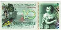 Evshlohogi Islands Tourist Banknote Geldschein, Eurozone, 10 TETZIA DUBRE BANK OF -
