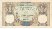 Frankreich 1000 Francs Cérès et Mercure, B.2256 148, SS, Fayette:37.7 -