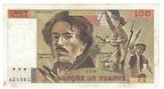 Frankreich 100 Francs Delacroix, C.8 421565, SS, Fayette:69.01e, KM:154h -
