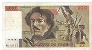 Frankreich 100 Francs Delacroix, E.9 915627, SS, Fayette:69.01g, KM:154h -