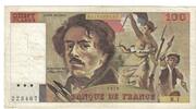 Frankreich 100 Francs Delacroix, R.1 223467, S, Fayette:69.01e, KM:154h -