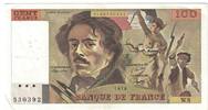 Frankreich 100 Francs Delacroix, W.8 530392, VZ, Fayette:69.01e, KM:154h -