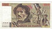 Frankreich 100 Francs Delacroix, G.1718517, SS, Fayette:68.1, KM:154a -