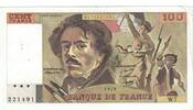 Frankreich 100 Francs Delacroix, W.7221491, VZ, Fayette:69.01d, KM:154a -