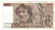 Frankreich 100 Francs Delacroix, R.259847447, SS, Fayette:69 ter 2a -