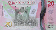 Mexiko 20 Pesos Geldschein, 2021-10-05, UNZ -