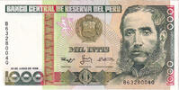 Peru 1000 Intis 1988-06-28, KM:136b, UNZ -