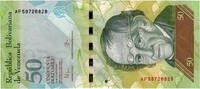 Venezuela 50 Bolivares Geldschein, 2015-06-23, UNZ -