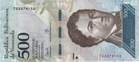 Venezuela 500 Bolivares Geldschein, 2017-03-23, UNZ -