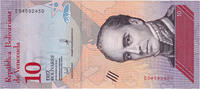 Venezuela 10 Bolívares Geldschein, 2018-01-15, UNZ -