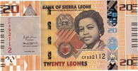 Sierra Leone 20 Leones Geldschein, 2022-04-27, UNZ -