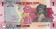 Sierra Leone 1 Leone Geldschein, 2022-04-27, UNZ -