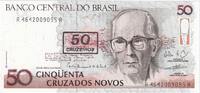 Brasilien 50 Cruzeiros on 50 Cruzados Novos Undated (1996), KM:223, UNZ -