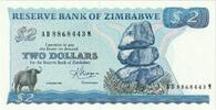 Simbabwe 2 Dollars KM:1b, UNZ -