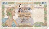 Frankreich 500 Francs La Paix, S.1814, S, Fayette:32.12, KM:95a -