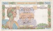 Frankreich 500 Francs La Paix, J.5349, SS, Fayette:32.33, KM:95b -