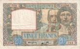 Frankreich 20 Francs Science et Travail, 1940-12-05, G.2244794, SS -