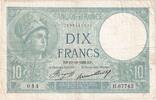 Frankreich 10 Francs Minerve, 1936-12-17, H.67743044, SS -