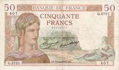Frankreich 50 Francs Cérès, 1935-12-19, G.3721407, SS -
