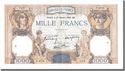 Frankreich 500 Francs Geldschein, 1 000 F 1927-1940 ''Cérès et Mercure'' -