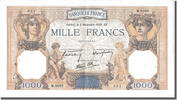 Frankreich 500 Francs Geldschein, 1 000 F 1927-1940 ''Cérès et Mercure'' -