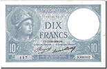 Frankreich 10 Francs Geldschein, 10 F 1916-1942 ''Minerve'', 1936-12-17 -