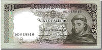 Portugal 20 Escudos Geldschein, 1964-05-26, UNZ -
