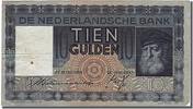 Niederlande 10 Gulden Geldschein, 1937-04-05, SS+ -