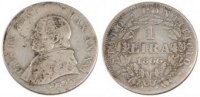 Italien Staaten Lira 1866 R Münze, PAPAL STATES, Pius IX, Roma, S, Silber