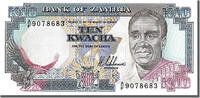 Sambia 10 Kwacha Geldschein, UNZ -