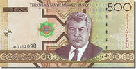 Turkmenistan 500 Manat Geldschein, UNZ -
