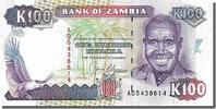 Sambia 100 Kwacha Geldschein, UNZ -