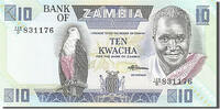Sambia 10 Kwacha Geldschein, UNZ -