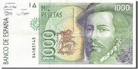 Spanien 1000 Pesetas Geldschein, 1992-10-12, VZ -
