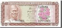 Sierra Leone 50 Cents Geldschein, 1984-08-04, UNZ -