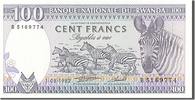 Ruanda 100 Francs Geldschein, 1982-08-01, UNZ -