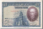 Spanien 25 Pesetas Geldschein, 1928-08-15, SS -