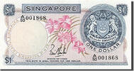 Singapur 1 Dollar Geldschein, UNZ -