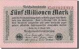 Deutschland 5 Millionen Mark Geldschein, 1923-08-20, UNZ- -