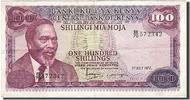 Kenya 100 Shillings Geldschein, 1977-07-01, S+ -