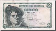 Spanien 5 Pesetas Geldschein, 1948-03-05, SS+ -