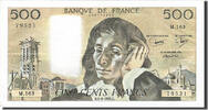 Frankreich 500 Francs Geldschein, 500 F 1968-1993 ''Pascal'' -