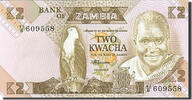 Sambia 2 Kwacha Geldschein, UNZ -