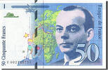 Frankreich 50 Francs Geldschein, 50 F 1992-1999 ''St Exupéry'', UNZ -