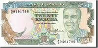Sambia 20 Kwacha Geldschein, UNZ -