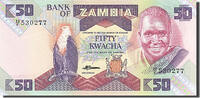 Sambia 50 Kwacha Geldschein, UNZ -