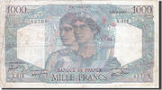 Frankreich 1000 Francs Geldschein, 1 000 F 1945-1950 ''Minerve et Hercule'' -